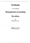 Test Bank For Management Accounting, 5th Edition by Leslie G. Eldenburg, Albie Brooks, Gillian Vesty, Nicolas Pawsey Chapter 1-21