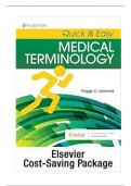 TEST BANK FOR QUICK AND EASY MEDICAL TERMINOLOGY 9TH EDITION BY LEONARD ALL CHAPTERSon