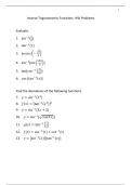 Calculus 2-Inverse Trigonometric Functions Questions, guaranteed and verified 100%