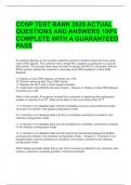 CCNP TEST BANK 2025 ACTUAL QUESTIONS AND ANSWERS 100% COMPLETE WITH A GUARANTEED PASS