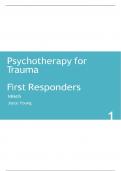 NR 605 Psychotherapy for Trauma:Trauma Associated with Being a First Responder|Latest Update with complete solution