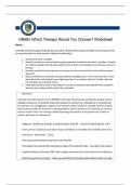  NR 605 Week 5:Which Therapy Would You Choose? Worksheet|Latest Update with complete solution