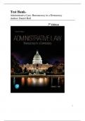 Test Bank - Administrative Law: Bureaucracy in a Democracy 7th Edition ( Daniel E Hall, 2025) All Chapters 1-11| Latest Edition 