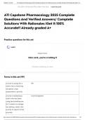 ATI Capstone Pharmacology 2025 Complete Questions And Verified Answers/ Complete Solutions With Rationales |Get It 100% Accurate!! Already graded A+