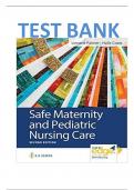 Test Bank  for Safe Maternity and Pediatric Nursing Care 2nd Edition Linnard-Palmer 