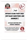 IOP2603 EXAM PACK 2025  {DETAILED QUESTIONS AND ANSWERS }