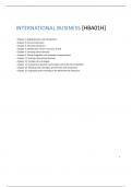 Samenvatting -  International Business (HBA01h)