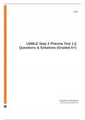 USMLE Step 2 Pharma Test 1 || Questions & Solutions (Graded A+)