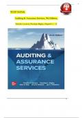 Test Bank for Auditing & Assurance Services 9th Edition by Timothy Louwers, Jerry Strawser A+