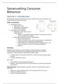 Volledige samenvatting van Consumer Behaviour 16/20 1e Zit (Na hervormingen en inclusief gastlessen!) (Prof. Bart De Langhe)