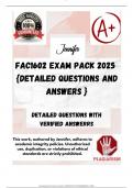 FAC1602 EXAM PACK 2025  {DETAILED QUESTIONS AND ANSWERS }