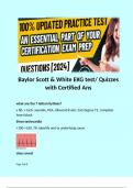 Baylor Scott & White EKG test/ Quizzes with Certified Ans 