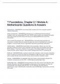 T Foundations, Chapter 2.1 Module A: Motherboards Questions & Answers