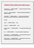 CHEM 103 FINAL EXAM with verified answers