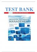 TEST BANK for Modern Database Management, 13e (Hoffer) updates