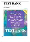 TEST BANK WOMEN'S HEALTH CARE IN ADVANCED PRACTICE NURSING IVY M. ALEXANDER 2nd Edition