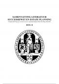 Uitgebreide samenvatting Wegwijs in de Successiewet - Successiewet en Estate planning stof HC 6 t/m 9