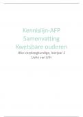 Samenvatting Kennislijn AFP, Kwetsbare ouderen, leerjaar 2