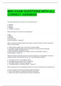 MSK EXAM QUESTIONS WITH ALL CORRECT ANSWERS 