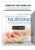 COMPLETE TEST BANK FOR Maternal-Newborn Nursing: The Critical Components of Nursing Care Third Edition by Linda Durham, Roberta; Chapman ||ALL CHAPTERS||COMPLETE GUIDE