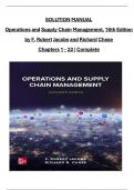 Complete Solution Manual Operations and Supply Chain Management 16th Edition Jacobs (Chapter 1-22)