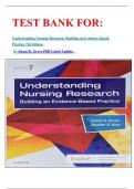 TEST BANK FOR: Understanding Nursing Research: Building an Evidence-Based Practice 7th Edition by Susan K. Grove PhD Latest Update. 