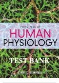 TEST BANK  for Principles of Human Physiology, 6th edition by Stanfield#