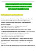 Package deal  for 2023/2024 Ati Community Health Proctored Form A,B and C Exam With Ngn Questions And Rationalized Answers 100% Graded A+