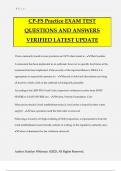 CP-FS Practice EXAM TEST QUESTIONS AND ANSWERS VERIFIED LATEST UPDATE