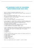 ATI NURSING CARE OF CHILDREN PROCTORED EXAM TEST 2024