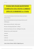 DASLE MN EXAM QUESTIONS COMPLETE SOLUTIONS CURRENT UPDATE (VERIRFIED A+ PASS)