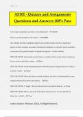 AS101 - Quizzes and Assignments Questions and Answers 100% Pas