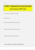 AS101 - Assignment 4 Exam Questions and Answers 100% Pass