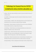 Pathology for Funeral Service WITH COMPLETE SOLUTIONS GRADED A+