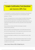 Google Certification Test Questions and Answers 100% Pass