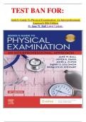 TEST BAN FOR: Seidel's Guide To Physical Examination: An Interprofessional Approach 10th Edition By Jane W. Ball Latest Update.