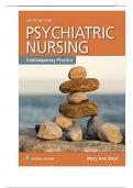 Test Bank - Psychiatric Nursing: Contemporary Practice 6th Edition by Boyd- Psychiatric nursing TEST BANK Answer Key at the end of every chapter