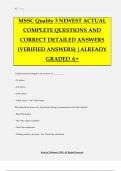 MSSC Quality 3 NEWEST ACTUAL COMPLETE QUESTIONS AND CORRECT DETAILED ANSWERS (VERIFIED ANSWERS) |ALREADY GRADED A+