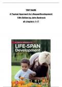 TEST BANK for A Topical Approach to Lifespan Development 10th Edition by John Santrock all chapters 1-17