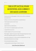 NSCA CPT ACTUAL EXAM QUESTIONS AND CORRECT DETAILED ANSWERS