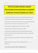 NCCCO Lattice Boom General Knowledge Exam Questions Complete Solutions Current Update (A+ Pass)