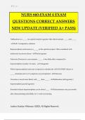 NURS 660-EXAM 4 EXAM QUESTIONS CORRECT ANSWERS NEW UPDATE (VERIFIED A+ PASS)