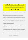 OTPS (Alabama) Exam Questions Complete Solutions New Update (Verified A+ Pass)