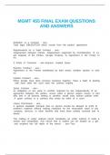 MGMT 455 FINAL EXAM QUESTIONS AND ANSWERS