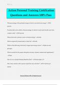 Action Personal Training Certification Questions and Answers 100% Pass