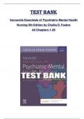 TEST BANK for Varcarolis Essentials of Psychiatric Mental Health  Nursing 5th Edition by Chyllia D. Fosbre  All Chapters 1-28 