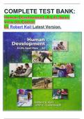 COMPLETE TEST BANK: Human Development: A Life-Span View 8th Edition by Robert Kail Latest Version.