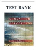 Test Bank For Sensation and Perception,10th Edition By Goldstein, Cacciamani | All Chapters (1-15) | Updated & Latest A+