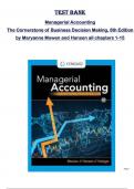 TEST BANK  Managerial Accounting  The Cornerstone of Business Decision Making, 8th Edition  by Maryanne Mowen and Hansen all chapters 1-15 