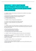 SWE201C - SP21 (SOFTWARE DEVELOPMENT PROCESSES AND METHODOLOGIES) EXAM QUESTIONS AND ANSWERS